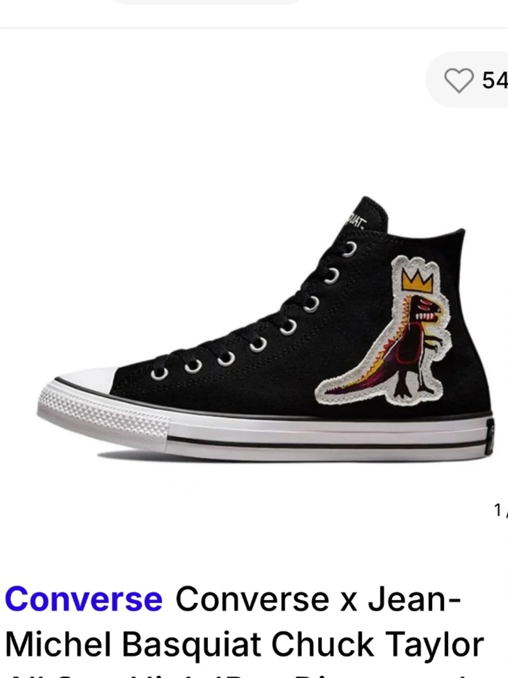 Converse Kids High Top Sneakers in Black with White Toe Cap
